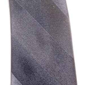 Unisex Dress Tie, Stafford, Black on Black Stripes, 59”